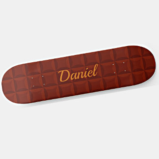 Namensinitialen für braune Kushion-Quadrate hinzuf Skateboard