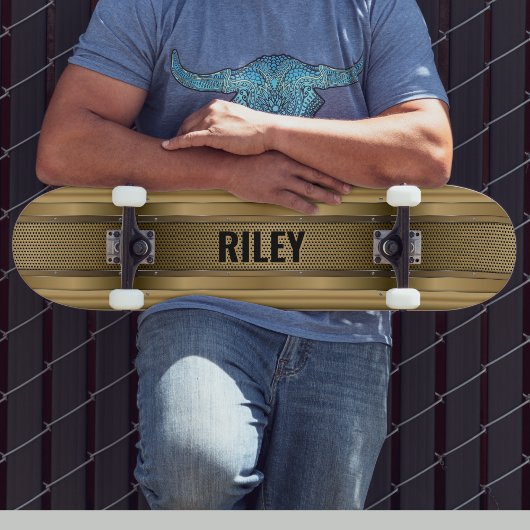 Namensinitialen hinzufügen, Skateboarder für metal Skateboard