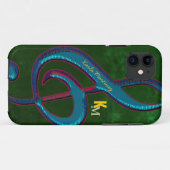 Namensinitialen Klave-Musiknote Case-Mate iPhone Hülle (Rückseite (Horizontal))