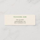 Namenskarte der grünen Rahmen ecru (Rückseite)