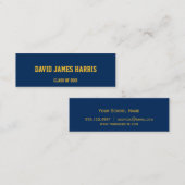 Namenskarte des Abschlusses des Marinegelbes (Vorne/Hinten)