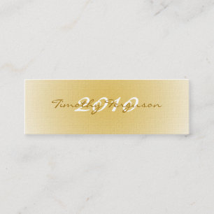 Namenskarte des eleganten Goldweißen Abschlusses