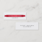 Namenskarte des roten (Vorne/Hinten)