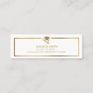 Namenskarte für den benutzerdefinierten White Gold