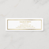 Namenskarte für den benutzerdefinierten White Gold (Rückseite)