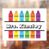 Namensklammer für personalisierte Lehrer Fensteraufkleber (Blatt 2)