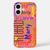 Namenskollage Case-Mate iPhone Hülle (Rückseite)