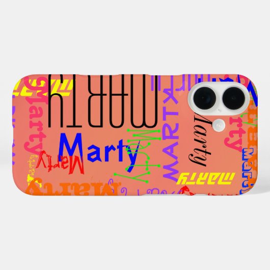 Namenskollage Case-Mate iPhone Hülle (Rückseite (Horizontal))