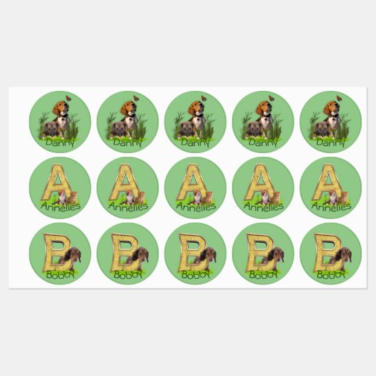 Namenslisten Etiketten (Blatt)