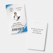 Namensmarkenlinie Ärztliche Abzeichen Ausweis (Vorder- & Rückseite)