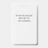 Namensmarkenlinie Ärztliche Abzeichen Ausweis (Rückseite)