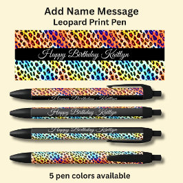 Namensmeldung hinzufügen, auf Farbleoparden drucke Kugelschreiber