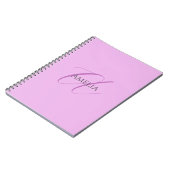 Namensmonogramm Anfangsbuchstabe Orchidee & Fliede Notizblock (Linke Seite)