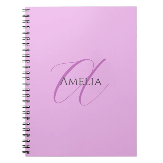 Namensmonogramm Anfangsbuchstabe Orchidee & Fliede Notizblock (Vorderseite)