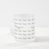 Namensmuster personalisiert mattglastasse (Vorderseite Links)