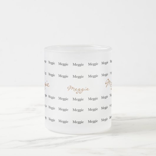 Namensmuster personalisiert mattglastasse (Mittel)