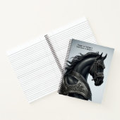 Namensnachricht hinzufügen, starkes schwarzes Pfer Notizblock (Innenseite)