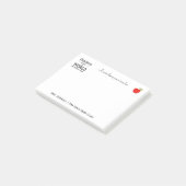 Namensnennung für Rotapfeltypografie Post-it Klebezettel (angewinkelt)