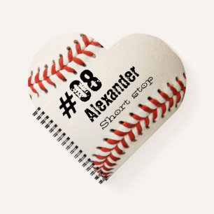 Namensnummer Position Custom White Baseball Notizblock