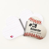 Namensnummer Position Custom White Baseball Notizblock (Innenseite)