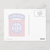 Namenspatch der 82. im Flugzeug Division Postkarte (Rückseite)