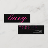 NamensPink-Schwarzes der Visitenkarte-311-Custom Mini Visitenkarte (Vorne/Hinten)