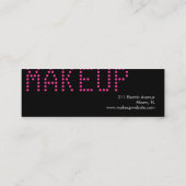 NamensPink-Schwarzes der Visitenkarte-311-Custom Mini Visitenkarte (Rückseite)