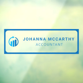 Namensplakette | Glass Door Accountant Business Lo Fensteraufkleber