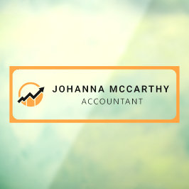 Namensplakette | Glass Door Accountant-Logo Fensteraufkleber