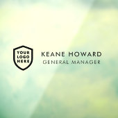 Namensplakette | Transparentes Glass Door Business Fensteraufkleber (Blatt 3)