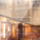 Namensplakette | Transparentes Glass Door Business Fensteraufkleber (Blatt 2)