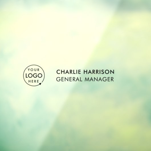 Namensplakette | Transparentes Glass Door Business Fensteraufkleber (Blatt 3)