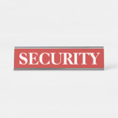 Namensplatte des Red Security Desk Schreibtischnamensplakette (Vorderseite )