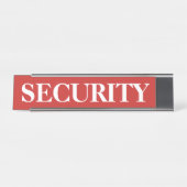 Namensplatte des Red Security Desk Schreibtischnamensplakette (Vorderseite )