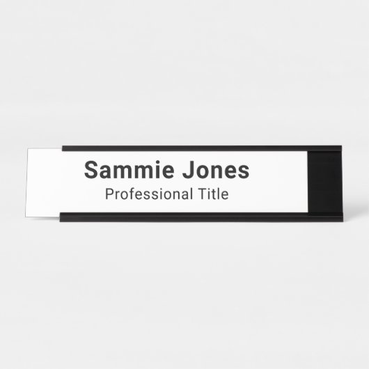 Namensplatte für den Metallschreibtisch für den ku Schreibtischnamensplakette (Vorderseite )