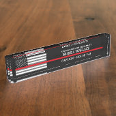 Namensplatte für den Thin Red Line Feuerwehrfeuerw Namensplakette (Seite)