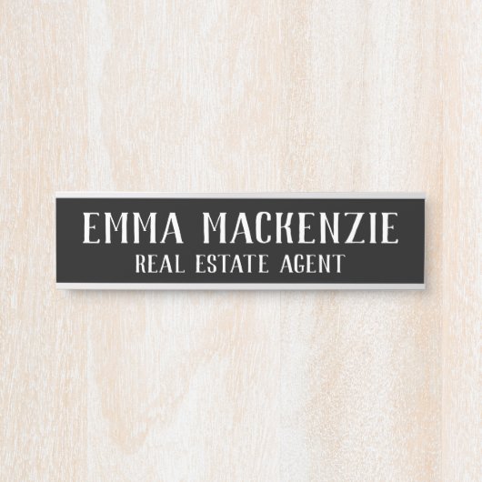 Namensplatte für echtes Anwesen Agent mit Türzeich Türschild (Vorderseite )