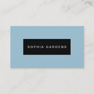 Namensplatte - Schwarz auf blass blau 9dc6d8 Visitenkarte