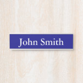 Namensplatte, Standard (2" x 8"), Silber Türschild (Vorderseite )