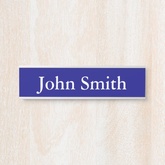 Namensplatte, Standard (2" x 8"), Silber Türschild (Vorderseite )