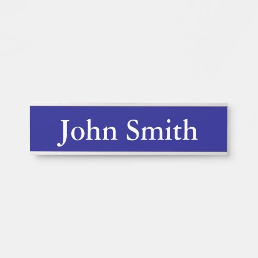 Namensplatte, Standard (2" x 8"), Silber Türschild (Vorderseite )