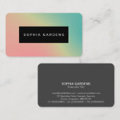 Namensplatte - weiche Farbverläufe Visitenkarte (Vorne/Hinten)