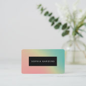 Namensplatte - weiche Farbverläufe Visitenkarte (Stehend Vorderseite)