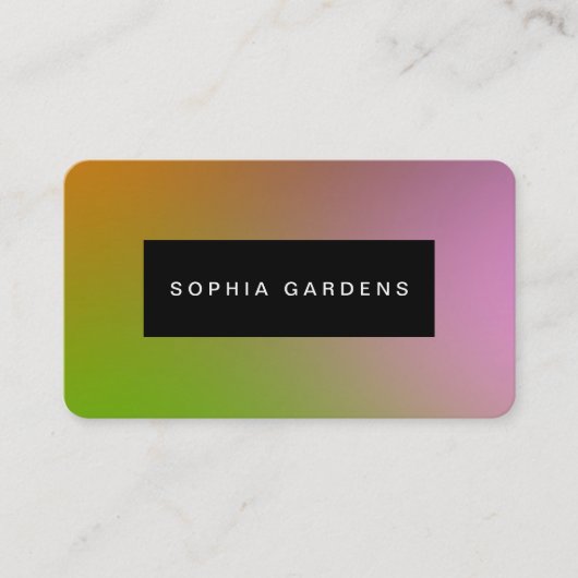 Namensplatte - weiche Farbverläufe Visitenkarte (Vorderseite)