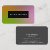 Namensplatte - weiche Farbverläufe Visitenkarte (Vorne/Hinten)