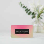 Namensplatte - weiche Farbverläufe Visitenkarte (Stehend Vorderseite)