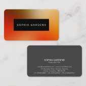 Namensplatte - weiche Farbverläufe Visitenkarte (Vorne/Hinten)