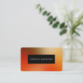 Namensplatte - weiche Farbverläufe Visitenkarte (Stehend Vorderseite)