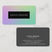 Namensplatte - weiche Farbverläufe Visitenkarte (Vorne/Hinten)