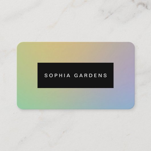 Namensplatte - weiche Farbverläufe Visitenkarte (Vorderseite)